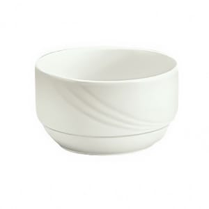 024-9185740 15 1/2 oz Round Porcelain Bowl - Donna Pattern, White