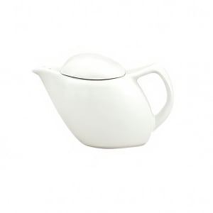 024-9194365 11 oz Porcelain Teapot - Avanti Gusto Pattern, White