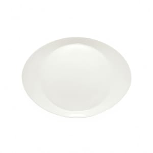 024-9351222 8 3/4" Oval Porcelain Plate - Creative Complements Pattern, White