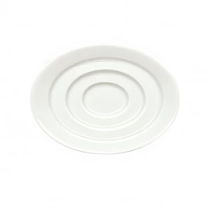 024-9356210 3 7/8" x 2 7/8" Oval Olive Oil Dish - 3 4/5" x 2 4/5", Creative Complements, White