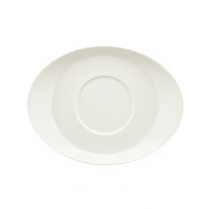 024-9356918 6 7/8" Oval Porcelain Saucer - Creative Complements Pattern, White