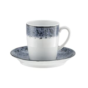 024-901527063076 6 3/4 oz Shabby Chic Cup - Porcelain, Blue Stone