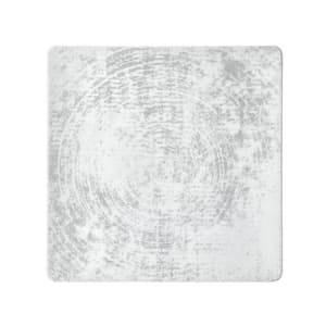 024-913152063070 7 7/8" Square Shabby Chic Plate - Coupe, Porcelain, Structure Gray