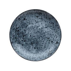 024-902132863076 11" Round Shabby Chic Plate - Coupe, Porcelain, Blue Stone
