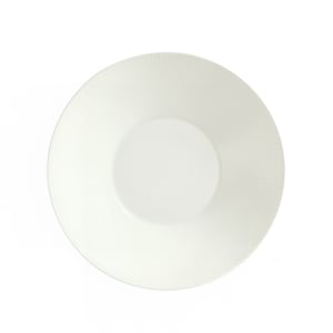 024-940002462987 9 1/2" Round Porcelain Plate - Connect Radial Pattern, White