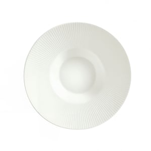 024-940012062987 5 1/2 oz Round Porcelain Bowl - Connect Radial Pattern, White