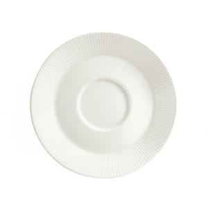 024-940691862987 6 1/4" Round Porcelain Saucer - Connect Radial Pattern, White