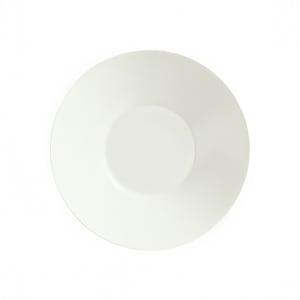 024-940132862987 11" Round Porcelain Plate - Connect Radial Pattern, White