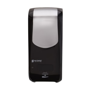 094-SHF970BKSS Wall Mount Touch Free Foam Soap Dispenser - 5 3/4" x 12 1/4", Black/Stainless