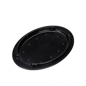 482-HS13BL3 Oval Insulated Underliner for 10" x 7" Oval Fajita Skillets - Plastic, Black