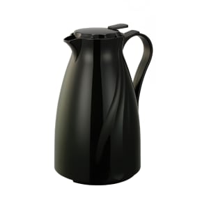 482-TNSPB2BL 67 7/10 oz Twist N’ Serv™ Carafe w/ Push Button Lid - Plastic, Black