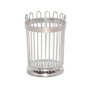 482-WBB5PS 5" Wire Breadstick Basket w/ Weighted Base, Polished Stainless