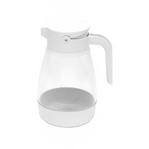 482-SY916WH 16-oz Syrup Saver™ Cylindrical Dripcut Server - Plastic, White Plastic Top