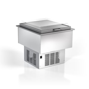 086-SKFDI23ELUS1 22 1/2" Drop In Ice Cream Dipping Cabinet w/ (2) Sections - Silver, 115v