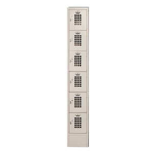 145-WL66 1-Column Locker w/ (6) 10" x 12" x 12" Compartments, Beige
