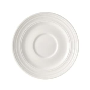 106-5309156 6 1/5" Round Melinda Espresso Saucer - Bone China, White
