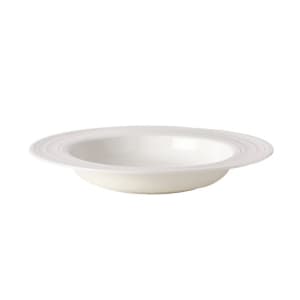 106-5309147 11" Round Melinda Deep Plate - Bone China, White