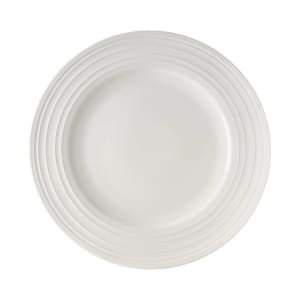 106-5308891 11" Round Melinda Plate - Bone China, White