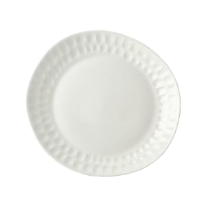 106-5316682 Irregular Malet Plate - 7" x 6 1/2", Vegan Bone China, White