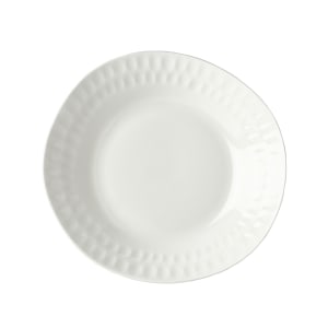 106-5316685 Irregular Malet Deep Plate - 9 4/5" x 9 3/10", Vegan Bone China, White