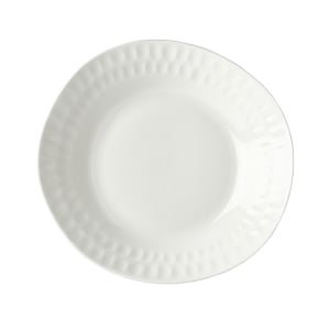 106-5316686 Irregular Malet Deep Plate - 11 1/5" x 10 7/10", Vegan Bone China, White
