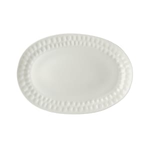 106-5316692 7 1/10" x 10 1/5" Oval Malet Platter - Vegan Bone China, White