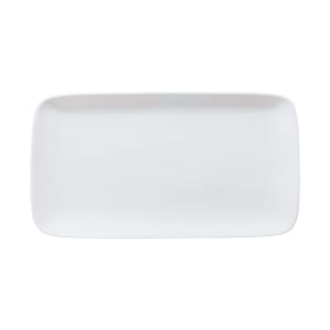 106-5321086 12 4/5" x 6" Rectangular Malet Platter - Vegan Bone China, White