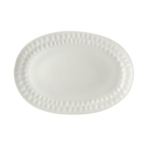 106-5316694 9 1/10" x 13 1/5" Oval Malet Platter - Vegan Bone China, White