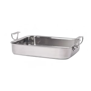 315-816560 6 qt Roasting Pan - 15"L x 11"W x 3"H, Stainless Steel