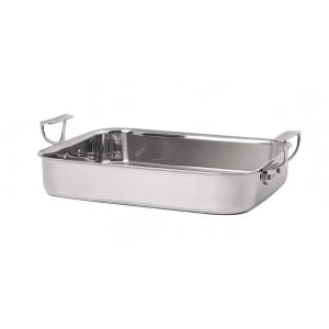 315-816563 3 qt Roasting Pan - 11 4/5"L x 8 3/10" W x 2 2/5"H, Stainless Steel