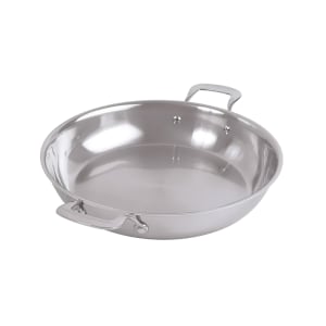 315-84566030 12" Round Gratin Pan - Induction Ready, Stainless w/ Aluminum Core