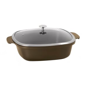 315-8268728 4 qt Casserole Pan w/ Cover - Induction Ready, Aluminum/Ceramic, Bronze