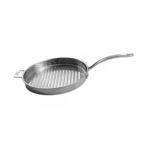 315-81686030 12" Griddle Pan w/ Solid Metal Handle - Stainless Steel w/ Aluminum Core