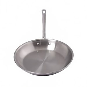 315-81866026 10" Stainless Steel Frying Pan w/ Solid Metal Handle