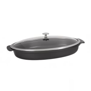 315-8265838 3 qt Oval Roasting Pan w/ Cover - Induction Ready, Aluminum/Ceramic, Titanium