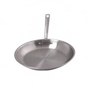 315-81866030 12" Stainless Steel Frying Pan w/ Solid Metal Handle