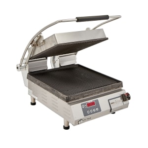 062-CG14IE2082401 Single Commercial Panini Press w/ Cast Iron Grooved Plates, 240v/1ph