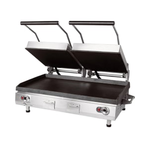062-PSC28I Double Commercial Panini Press w/ Cast Iron Smooth Plates, 240v/1ph