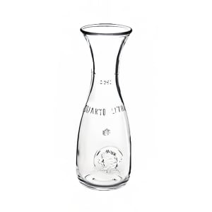 706-4929Q200 10 1/2 oz Carafe with 8 1/2 oz Fill Line - Glass, Clear