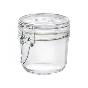 706-4949Q468 14 oz Fido Jar w/ Hinge Lid - Glass, Clear