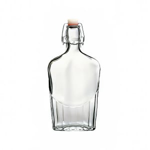 706-4953Q677 17 oz Swing Top Pocket Flask - Glass, Clear