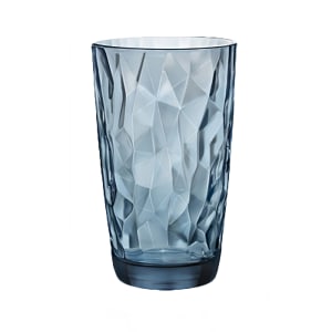 706-4990Q786 15 3/4 oz Diamond Cooler Glass, Ocean Blue