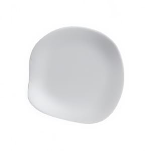 706-7008DD025 9 1/2" Round Melamine Plate, Marisol White