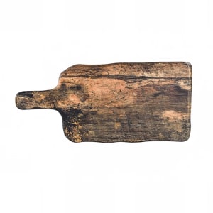 706-7044DD095 Rectangular Barn Wood Serving Board w/ 4" Handle - 13" x 8", Melamine, Brown