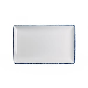 706-7068MM300 12" x 7 1/2" Rectangular Creations Tray - Melamine, Blue Dapple