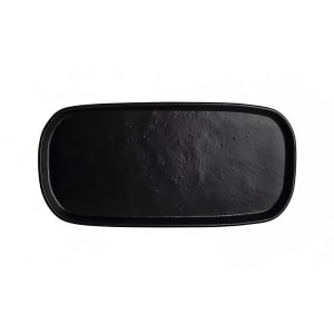706-7181TM521 14 1/2" x 7" Oval Creations Tray - Melamine, Black