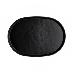 706-7181TM520 17" x 11 3/4" Oval Creations Tray - Melamine, Black