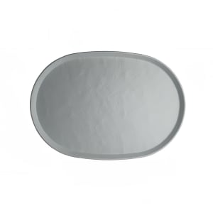 706-7182TM520 17" x 11 3/4" Oval Creations Tray - Melamine, White