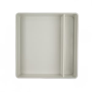 706-7193TM100 Melamine Bento Box w/ (2) Compartments - 10 1/2" x 10" x 2 3/4", Light Gray/White