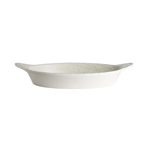 706-7194TM077 15 oz Oval Melamine Eared Dish, Stone